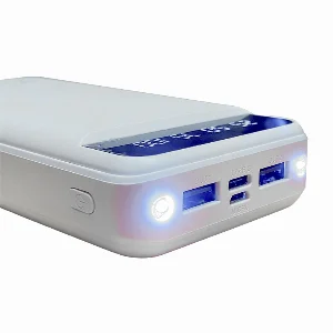 Power Bank 20000 mAh з ліхтариком type-c білий ElectroHouse EH-P-02-W — фото 1
