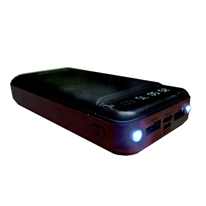 Power Bank 20000 mAh з ліхтариком type-c чорний ElectroHouse EH-P-02-B — фото 2
