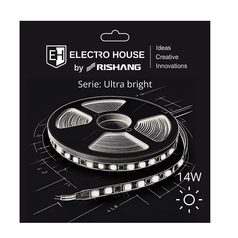 LED стрічка 14Вт 24В SMD2835 180 діодів, 1400 Лм, теплий білий 3000K, серія Ultra Bright Electro House by Rishang ElectroHouse EH-STR4RS24 — фото 2