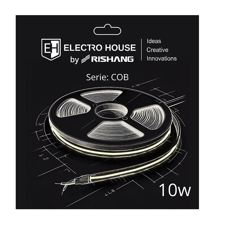 LED стрічка 10Вт 24В COB 320 діодів, 950 Лм, теплий білий 3000K, серія COB Electro House by Rishang ElectroHouse EH-STR01RS-COB — фото 2