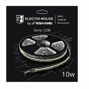 LED стрічка 10Вт 24В COB 320 діодів, 950 Лм, нейтральний білий 4000К, серія COB Electro House by Rishang