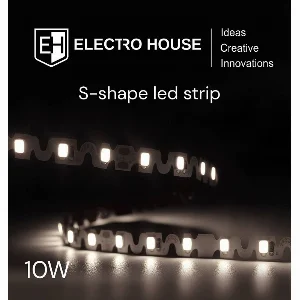 LED стрічка  10Вт 12В SMD2835 120 діодів, холодний білий 6500К, серія S-Shape, гарантія 3 роки