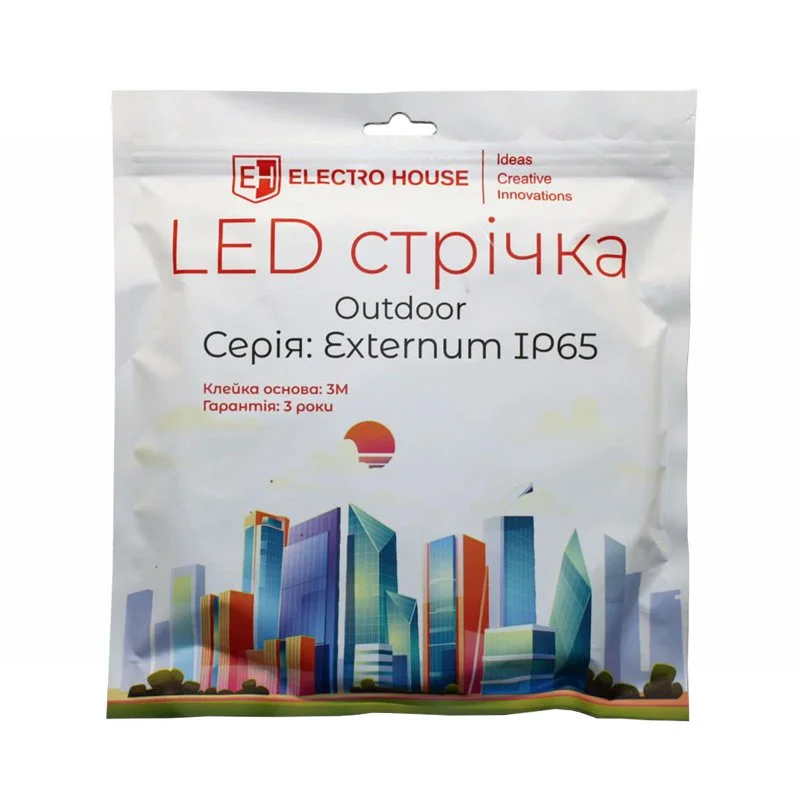 LED лента 8,5Вт 220 В 900 Лм SMD2835 120 диодов нейтральный белый 4000К, серия Externum IP65 , гарантия 3 года ElectroHouse EH-STR24IPAC — фото 2