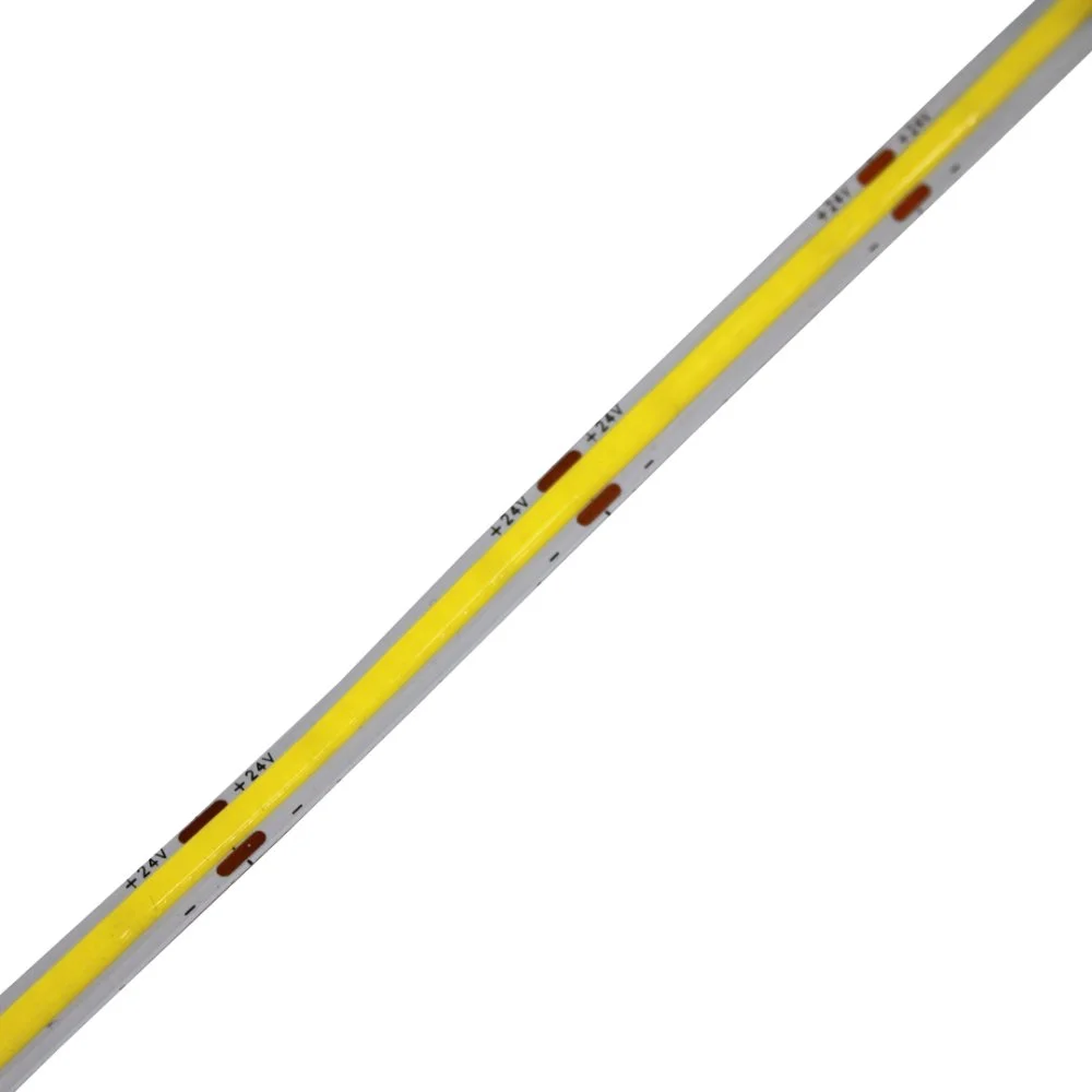 LED стрічка 10Вт 24В  COB  320 діодів, лимонний, серія COB, гарантія 3 роки