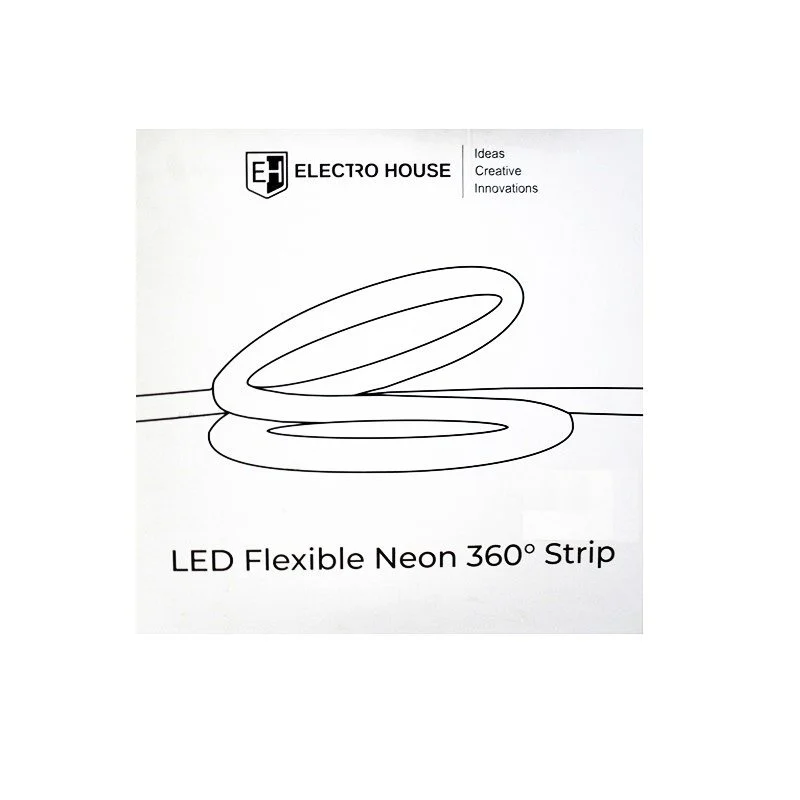 LED лента Neon 360 Ø24 мм 5 м, 30Вт 24В SMD2835, 360 диодов, нейтральный белый 4000К, серия Neon, гарантия 3 года ElectroHouse EH-STR-360-N2 — фото 2