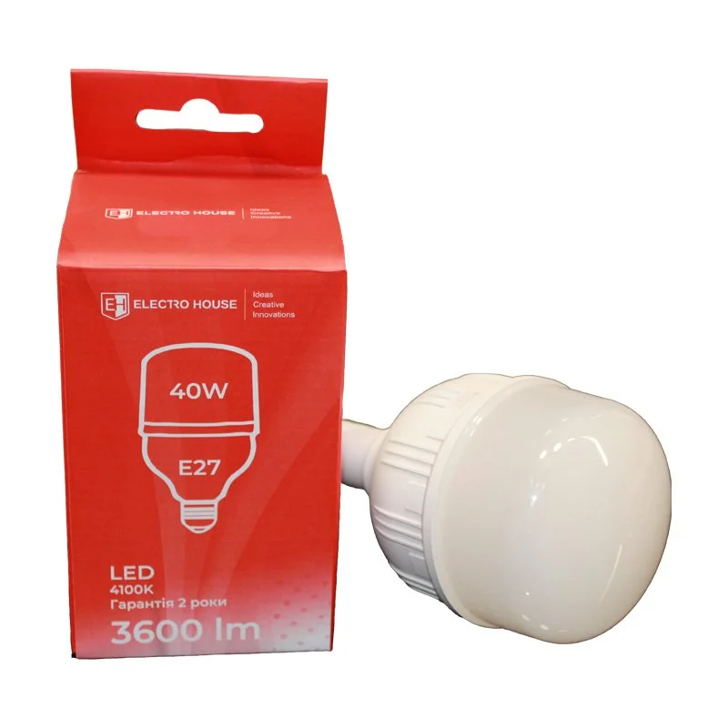 LED лампа Т100 40Вт E27 4100К 3600 Лм ElectroHouse EH-LMP-T40N — фото 2