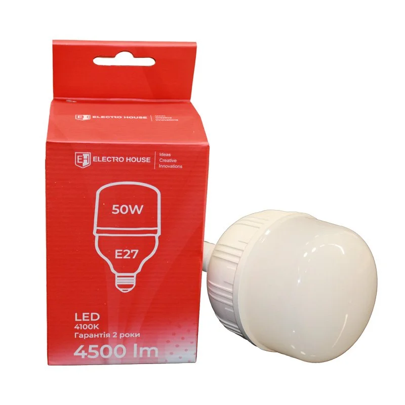 LED лампа Т120 50Вт E27 4100К 4500 Лм ElectroHouse EH-LMP-T50N — фото 2