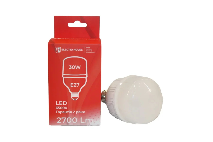 LED лампа T80 30Вт E27 6500К 2700 Лм 165-265 В ElectroHouse EH-LMP-T30C — фото 3