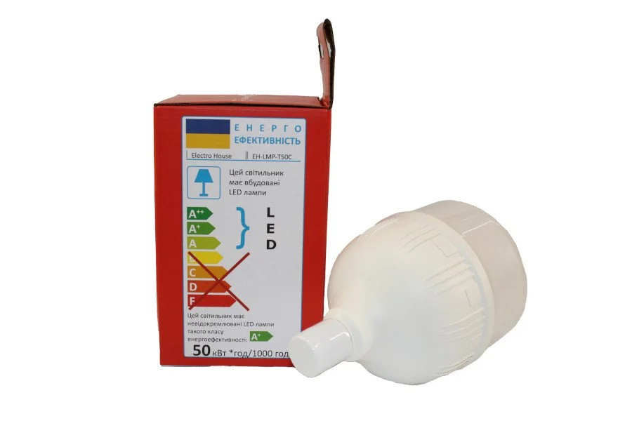 LED лампа Т120 50Вт E27 6500К 4500 Лм 165-265 В ElectroHouse EH-LMP-T50C — фото 2