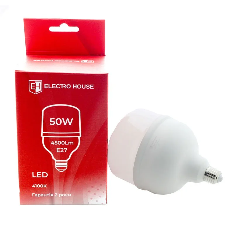 LED лампа T140 50Вт E27 4100К 4500 Лм 180-260 В ElectroHouse EH-LMP-1303 — фото 2