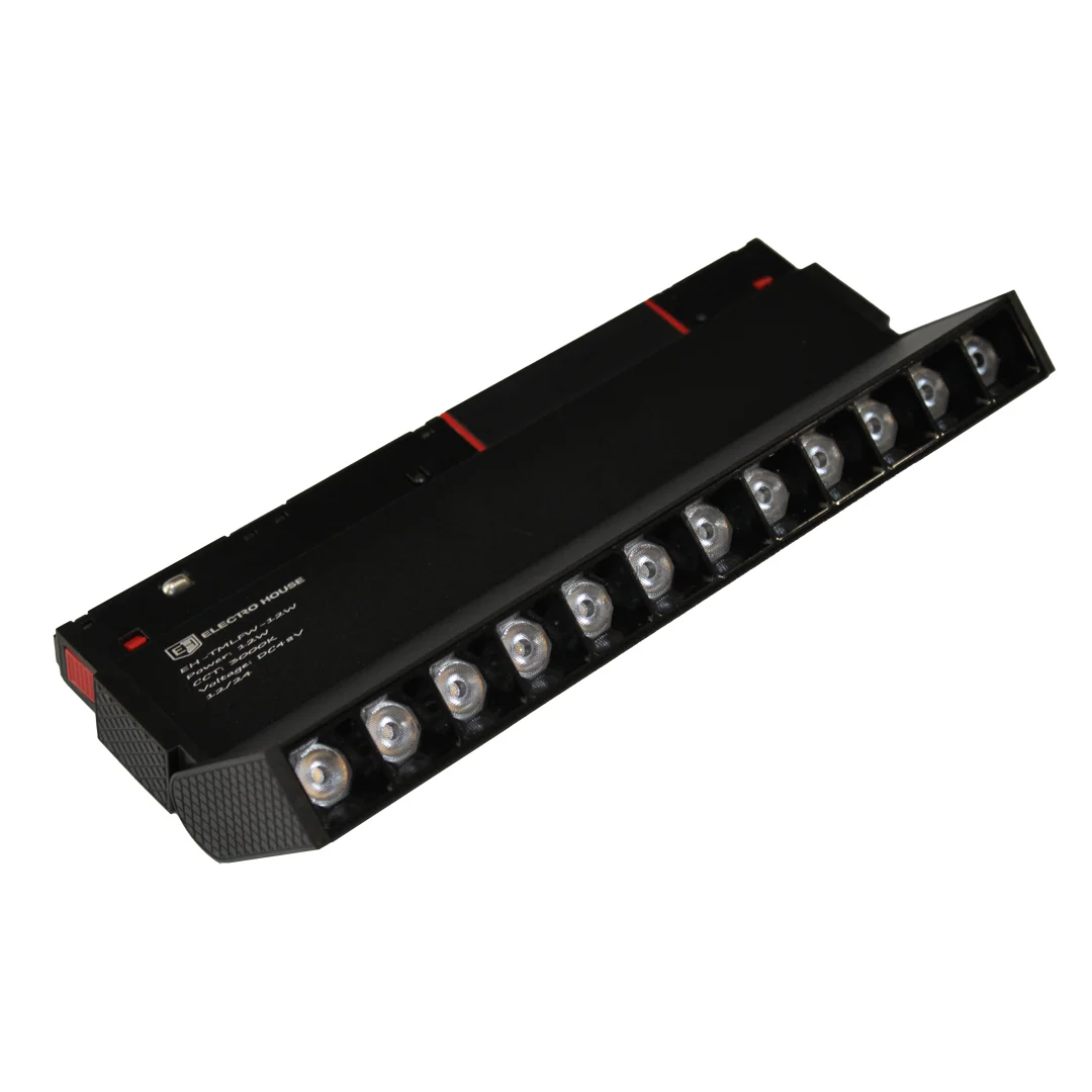 LED светильник трековый магнитный Magnetic Light поворотный 12Вт 3000K 1020 Лм, черный ElectroHouse EH-TMLFW-12W — фото 3