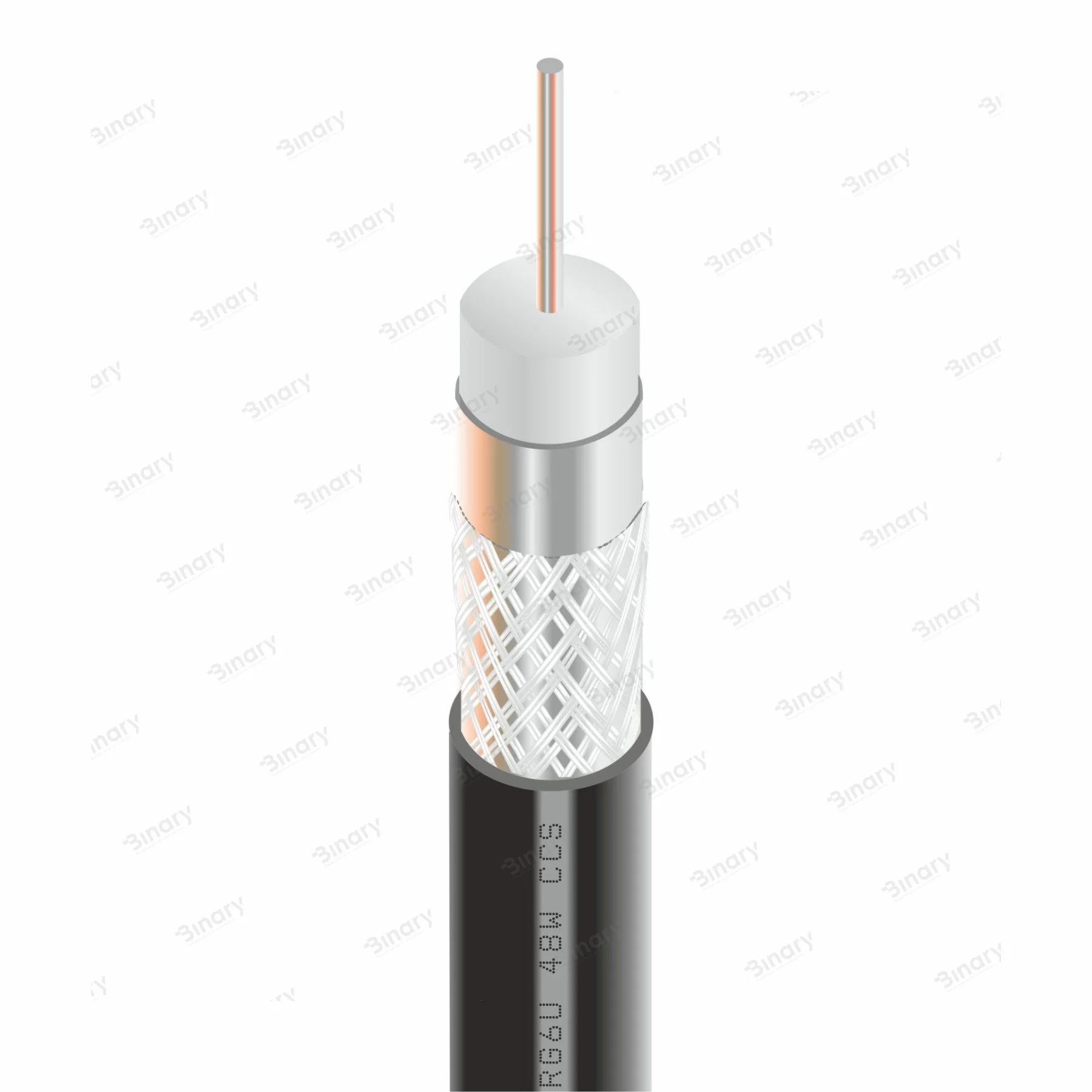 RG6U 48W CCS 1,02 мм (черный) 75 Ом 100 м Dialan Dialan 003457 — фото 3