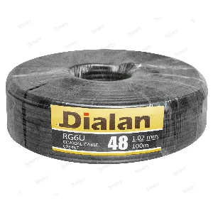RG6U 48W CCS 1,02 мм (чорний) 75 Ом 100 м Dialan