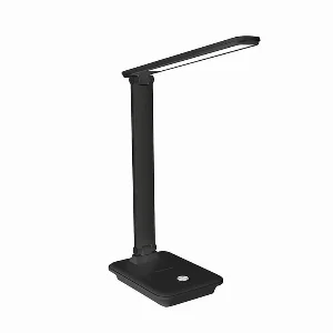 LED світильник настільний з бездротовою зарядкою 10Вт 2700К/4100К/6500К 700 Лм, чорний