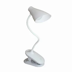LED світильник настільний білий з акумулятором та з кріпленням