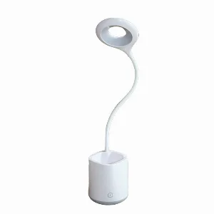 LED світильник настільний акумуляторний з підстаканником, білий