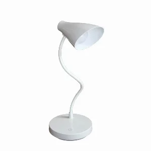 LED світильник настільний акумуляторний конусний, білий