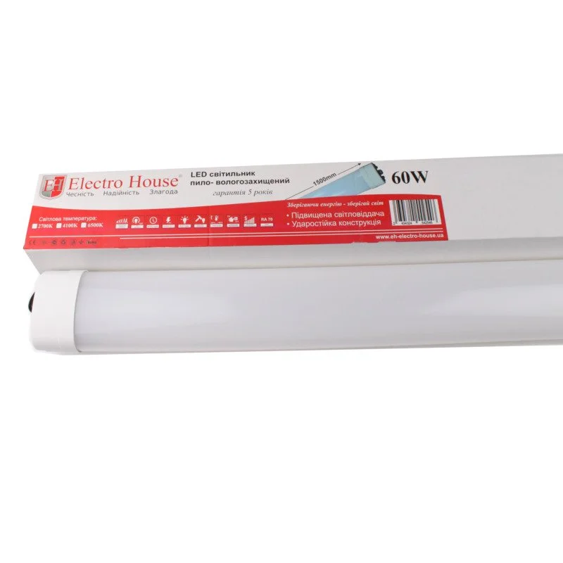 LED світильник ПВЗ  IP65 60Вт 150 см холодний білий 6500К, 4800 Лм