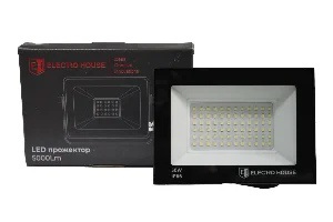 LED прожектор 5000 Лм 50Вт 6500К холодний білий SMD2835 ElectroHouse EH-FDL-50W — фото 1