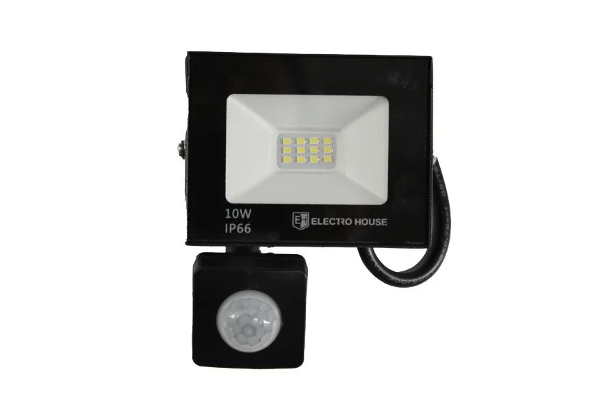 LED прожектор з датчиком руху 10Вт 1000 Лм 6500К холодний білий SMD2835 ElectroHouse EH-FDLS-10W — фото 2