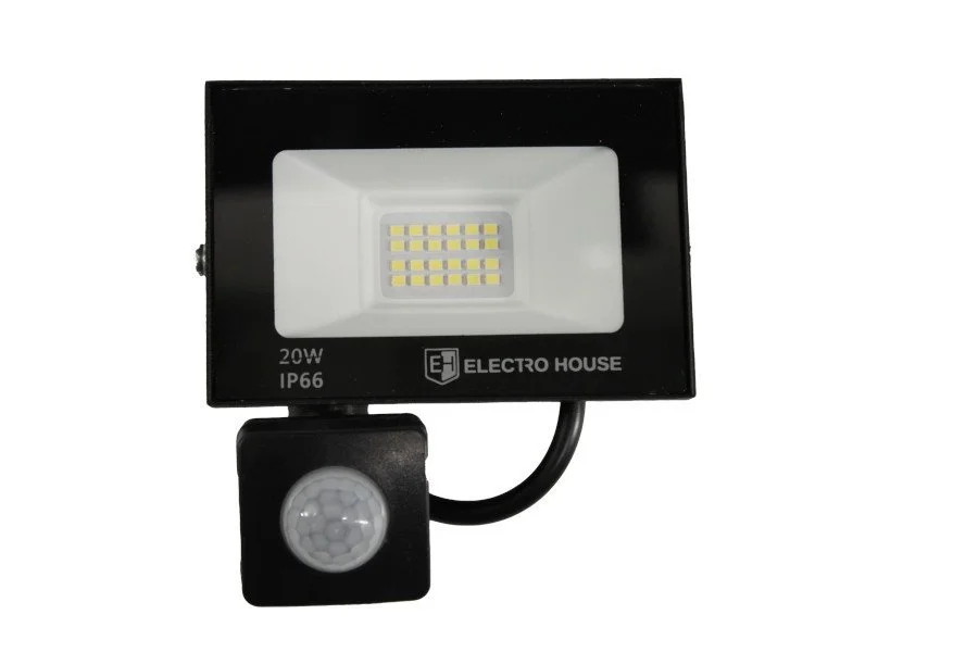 LED прожектор с датчиком движения 20Вт, 2000 Лм, 6500К, холодный белый, SMD2835 ElectroHouse EH-FDLS-20W — фото 2