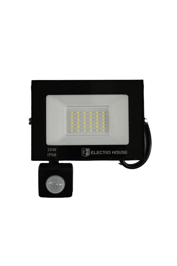 LED прожектор з датчиком руху 30Вт 3000 Лм 6500К холодний білий SMD2835 ElectroHouse EH-FDLS-30W — фото 2