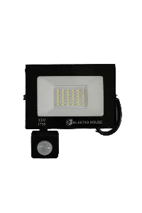 LED прожектор з датчиком руху 30Вт  3000 Лм  6500К   холодний білий  SMD2835