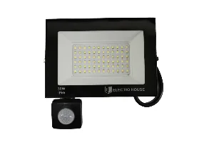 LED прожектор з датчиком руху  50Вт  5000 Лм  6500К   холодний білий  SMD2835