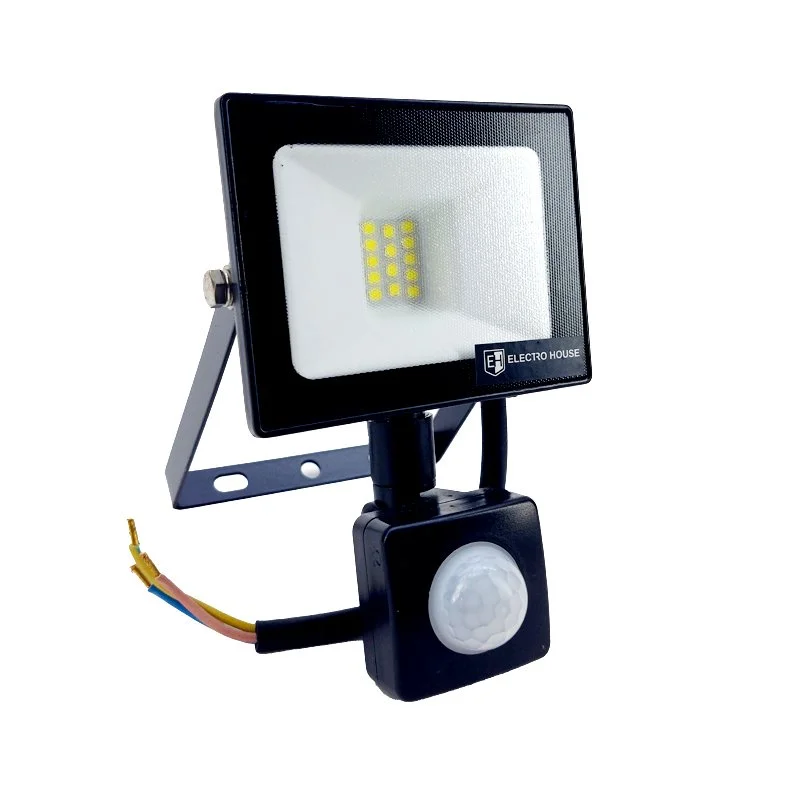 LED прожектор с датчиком движения 10Вт SMD5730, холодный белый 6500К, 900 Лм ElectroHouse EH-LP-211 — фото 3