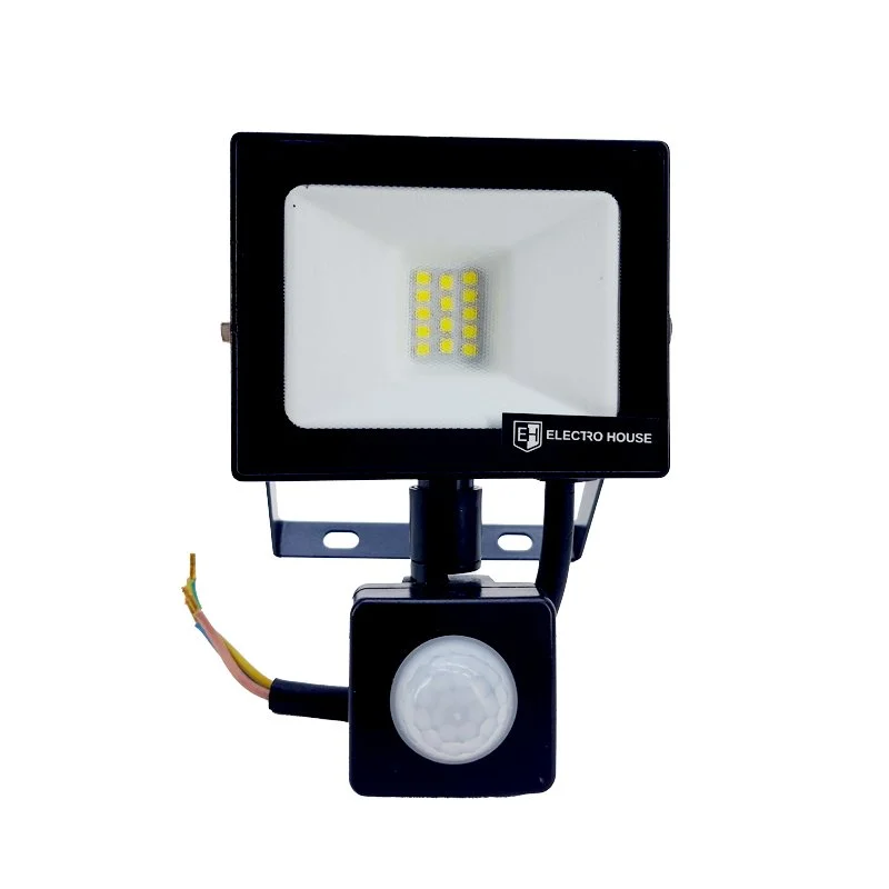 LED прожектор с датчиком движения 10Вт SMD5730, холодный белый 6500К, 900 Лм ElectroHouse EH-LP-211 — фото 2