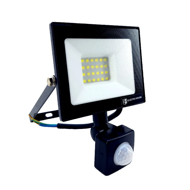 LED прожектор з датчиком руху 30Вт SMD5730, холодний білий 6500К, 2700 Лм ElectroHouse EH-LP-213 — фото 3