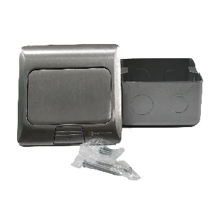 Розетка для підлоги з заземленням врізна 16А + 2USB (type C+A) 2.4А, IP44 , алюміній