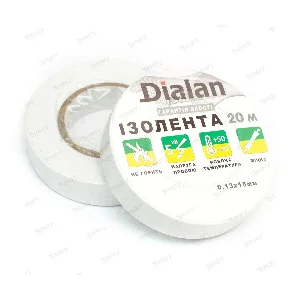Стрічка изоляційна TM DIALAN 0,13*15*20 біла