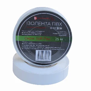 Ізоляційна стрічка ПВХ  Soft Flex 25 м , білий
