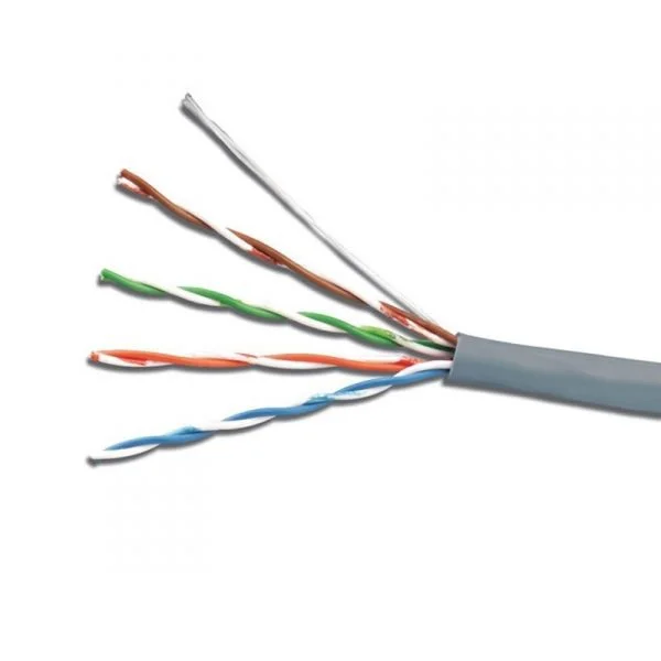 Сетевой кабель UTP cat5e 4х2х0,51 мм² Cu ПВХ серый, внутренний монтаж
