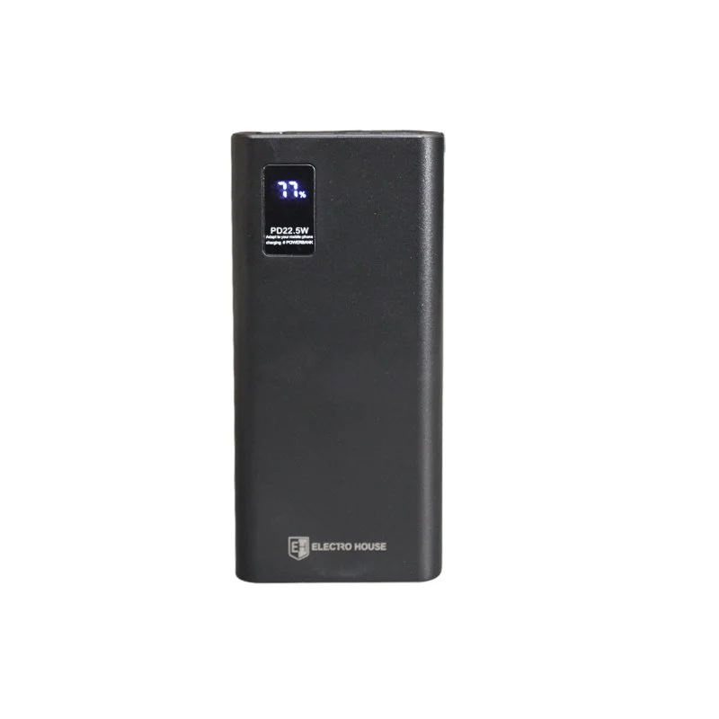 Портативний акумулятор 20000 mAh, чорний ElectroHouse EH-PB20-B — фото 3