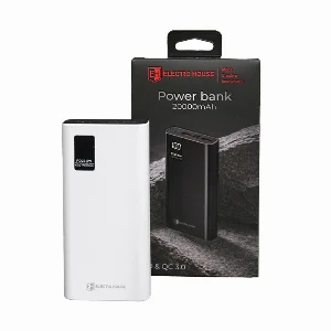 Портативний акумулятор 20000 mAh, білий ElectroHouse EH-PB20-W — фото 2