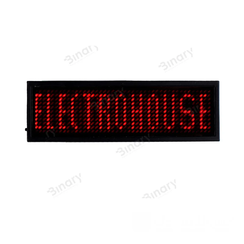 LED бейдж 44Х11 т. 90х30х6 мм Червоний
