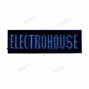 LED бейдж 44Х11 т. 90х30х6 мм Синій