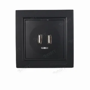 Розетка USB (2 порти) 2 A Графіт