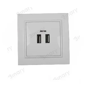 Розетка USB (2 порти) 2 A Enzo Білий