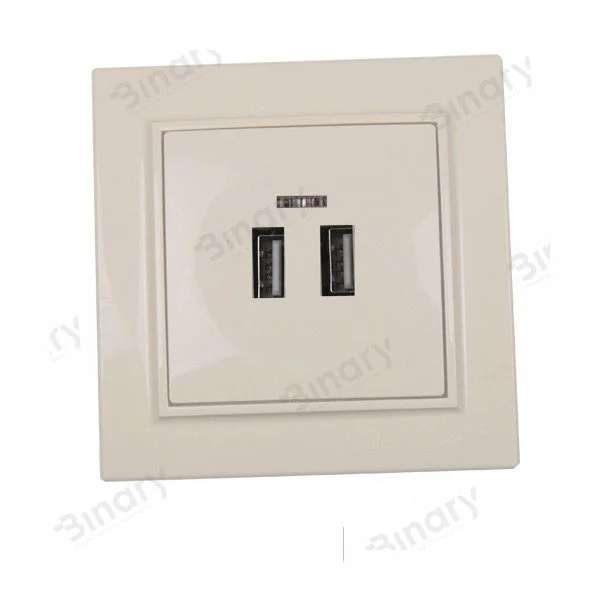 Розетка USB (2 порти) 2 A Enzo Латте