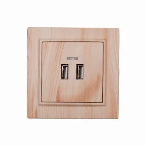 Розетка USB (2 порти) 2 A Enzo Світле дерево