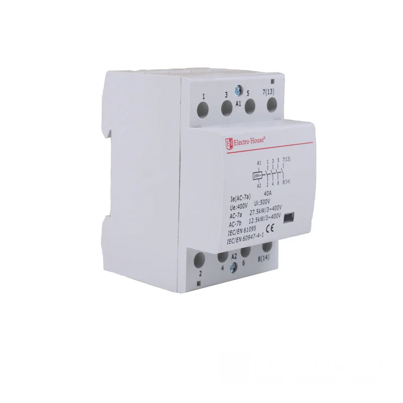 Контактор модульний 40 A 230V 4 нормально відкритих контактів