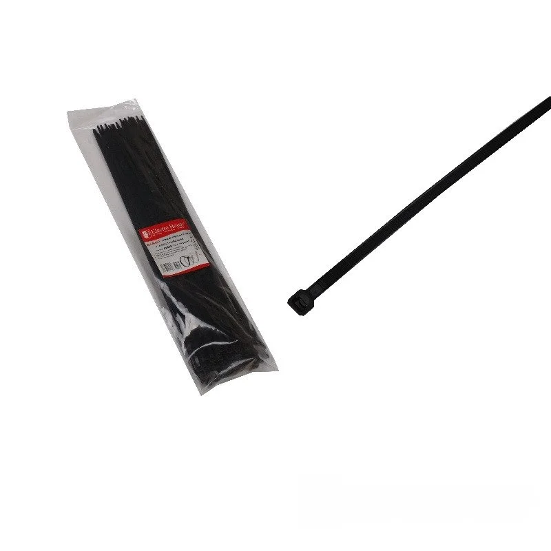 Стяжка кабельная 5х400 мм, 100 шт., черный
