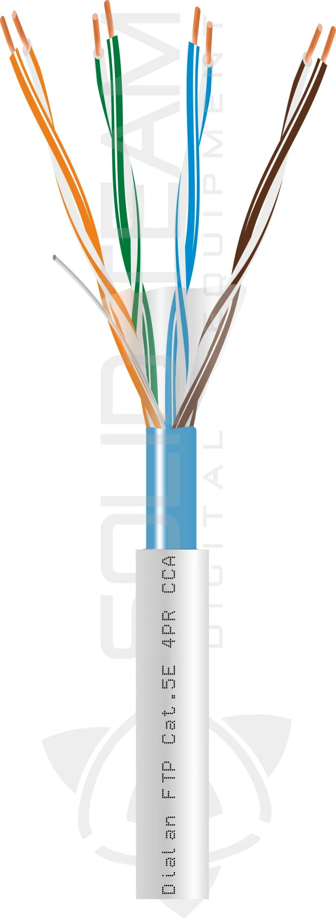 Витая пара Dialan FTP Cat.5E 4PR CCA 0.48 мм PVC Indoor 305 м. Dialan 002889 — фото 2