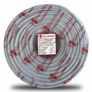 Кабель коаксиальный RG-6U 100% медь 1.02 ПВХ, белый, 100 м